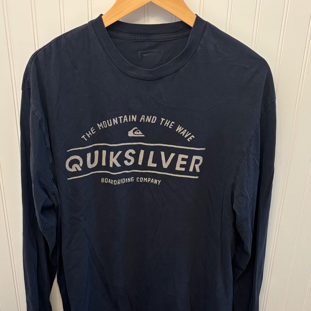 Quiksilver Men's Dark Blue Long Sleeve Tee